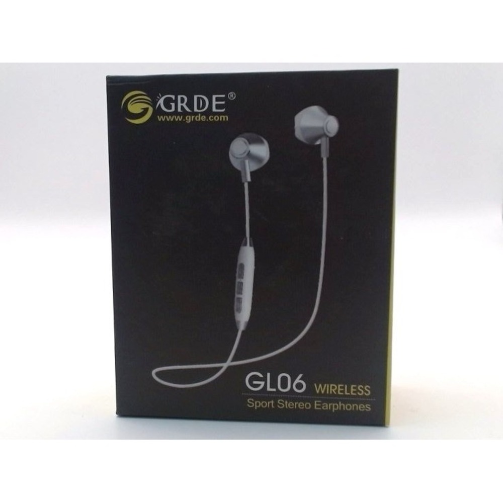 GRDE - GL06 Wireless Sport Stereo Earphones, White, BRAND NEW IN BOX